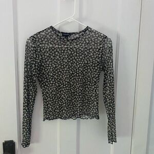 Dry Goods Black Daisy Long Sleeve Blouse